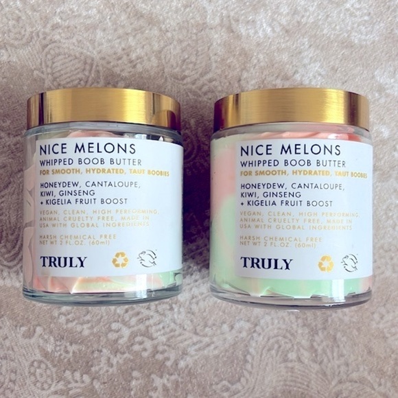 Brand New Set of 2 Truly Nice Melons Whipped Boob Butter Smooth Taut Moisturizer - Picture 11 of 11